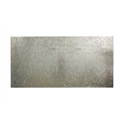 FASÄDE Damask 4-foot x 8-foot PVC Wall Panel in Brushed Nickel