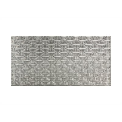FASÄDE Shallot 4-foot x 8-foot PVC Wall Panel in Crosshatch Silver