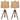 Wood Surveyor Antiqued Wood Tripod Table Lamp -Set of 2