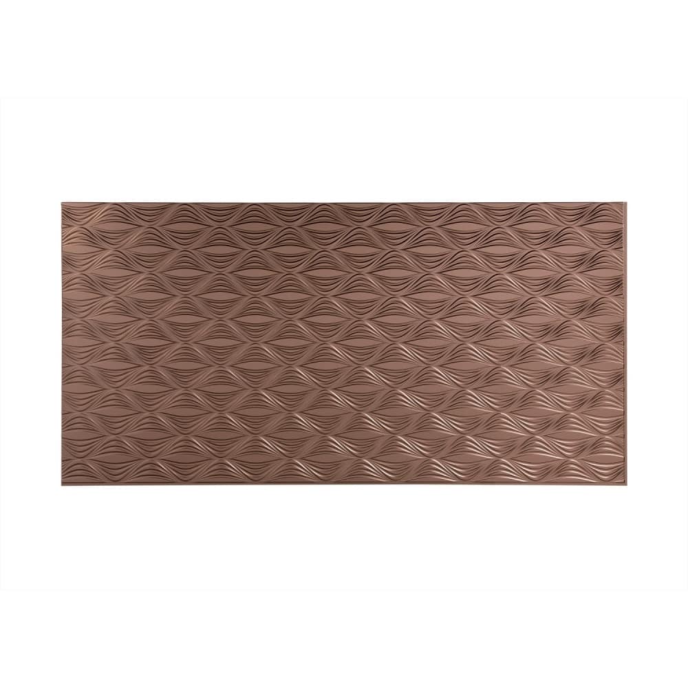 FASÄDE Shallot 4-foot x 8-foot PVC Wall Panel in Argent Bronze