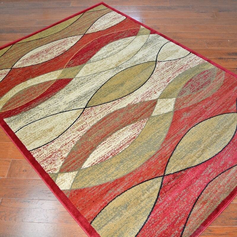 Contemporary Surf Ivory Area Rug