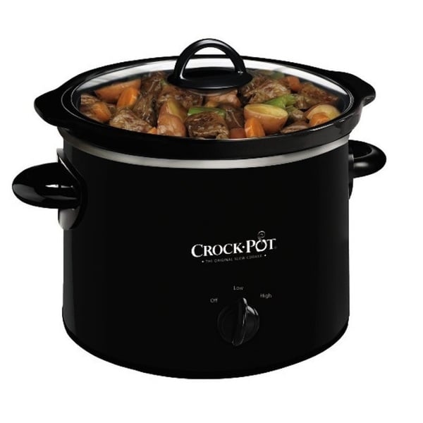 Shop Crock-Pot 2-quart Round, Manual Slow Cooker, Black - Overstock