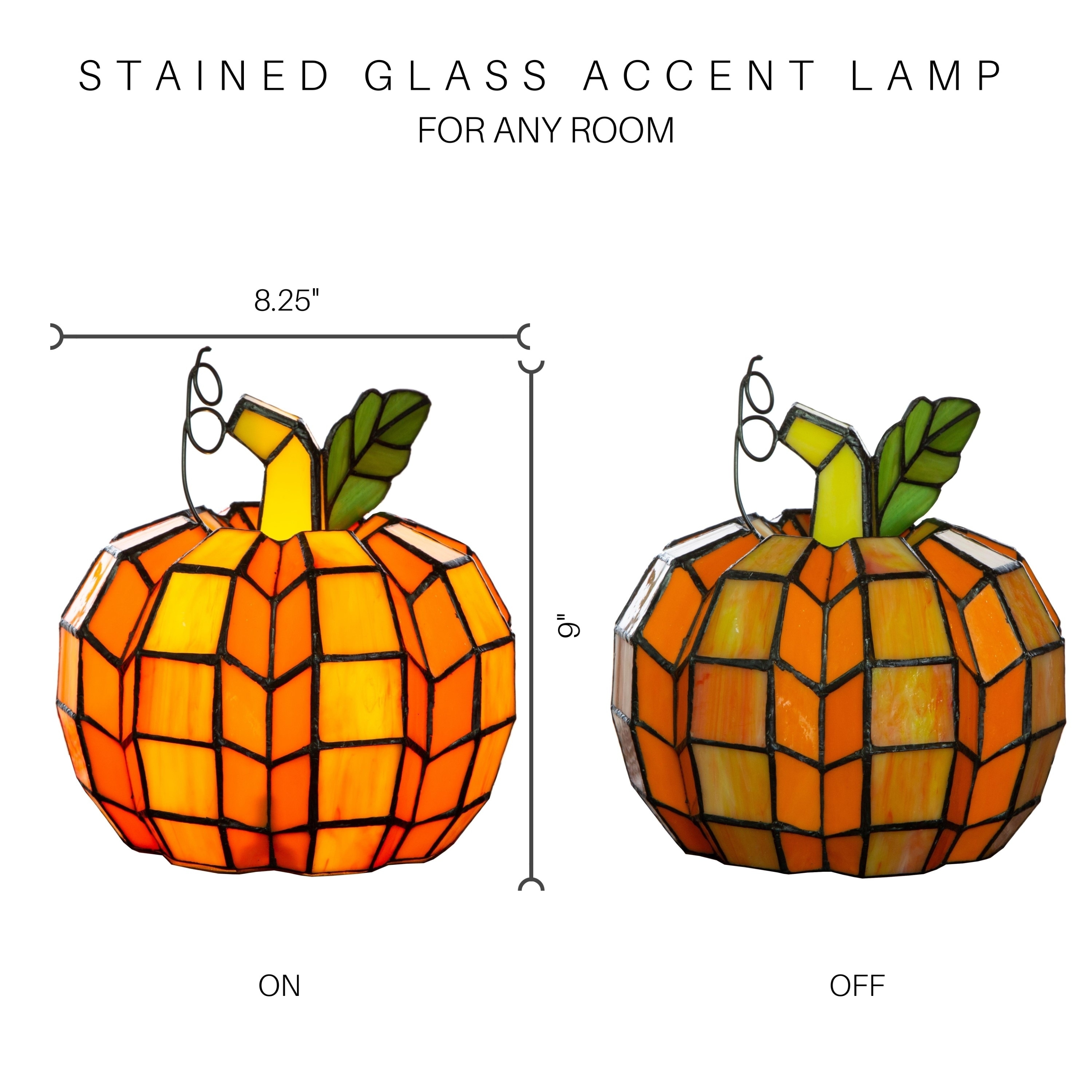 tiffany style pumpkin lamp