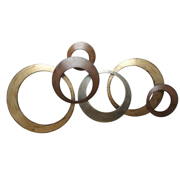 Shop Stratton Home Decor Interlocking Circles Metal Wall Decor