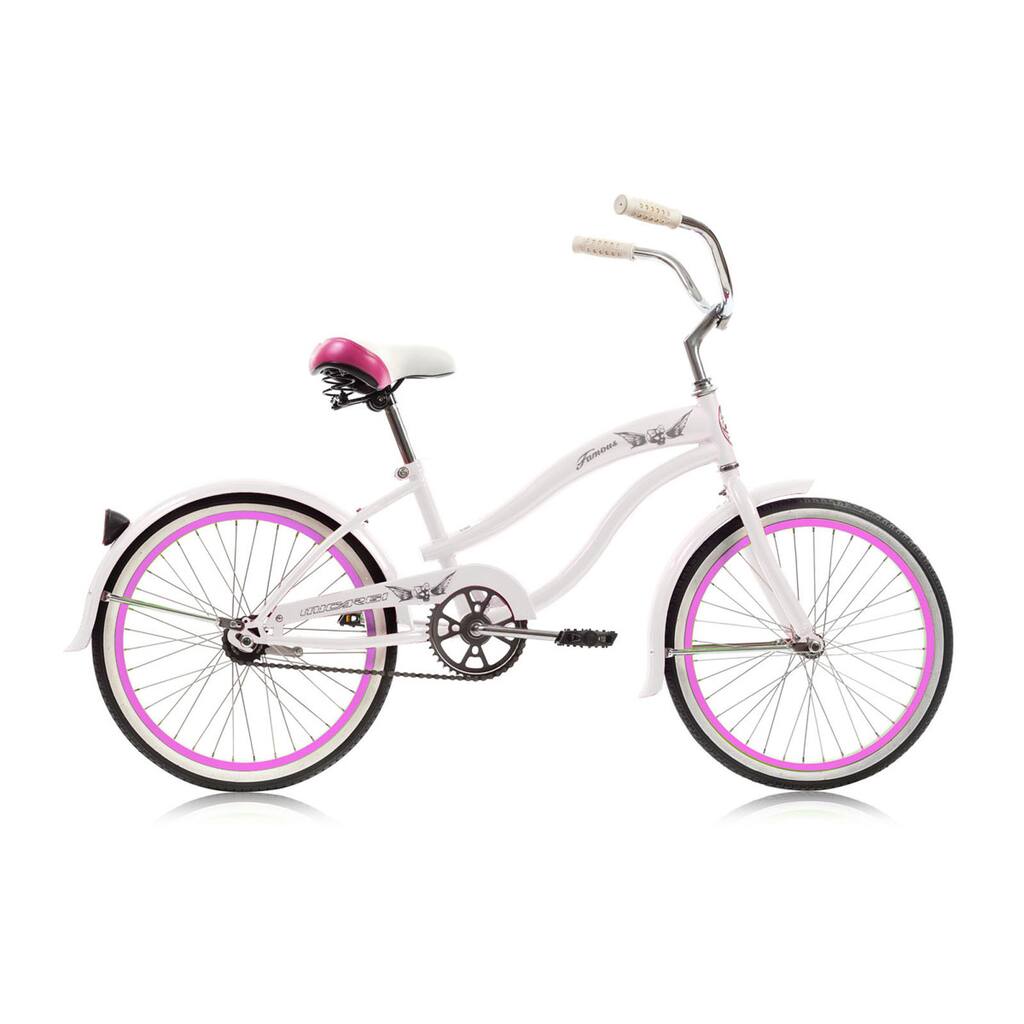 Micargi Famous 20-inch White Beach Cruiser