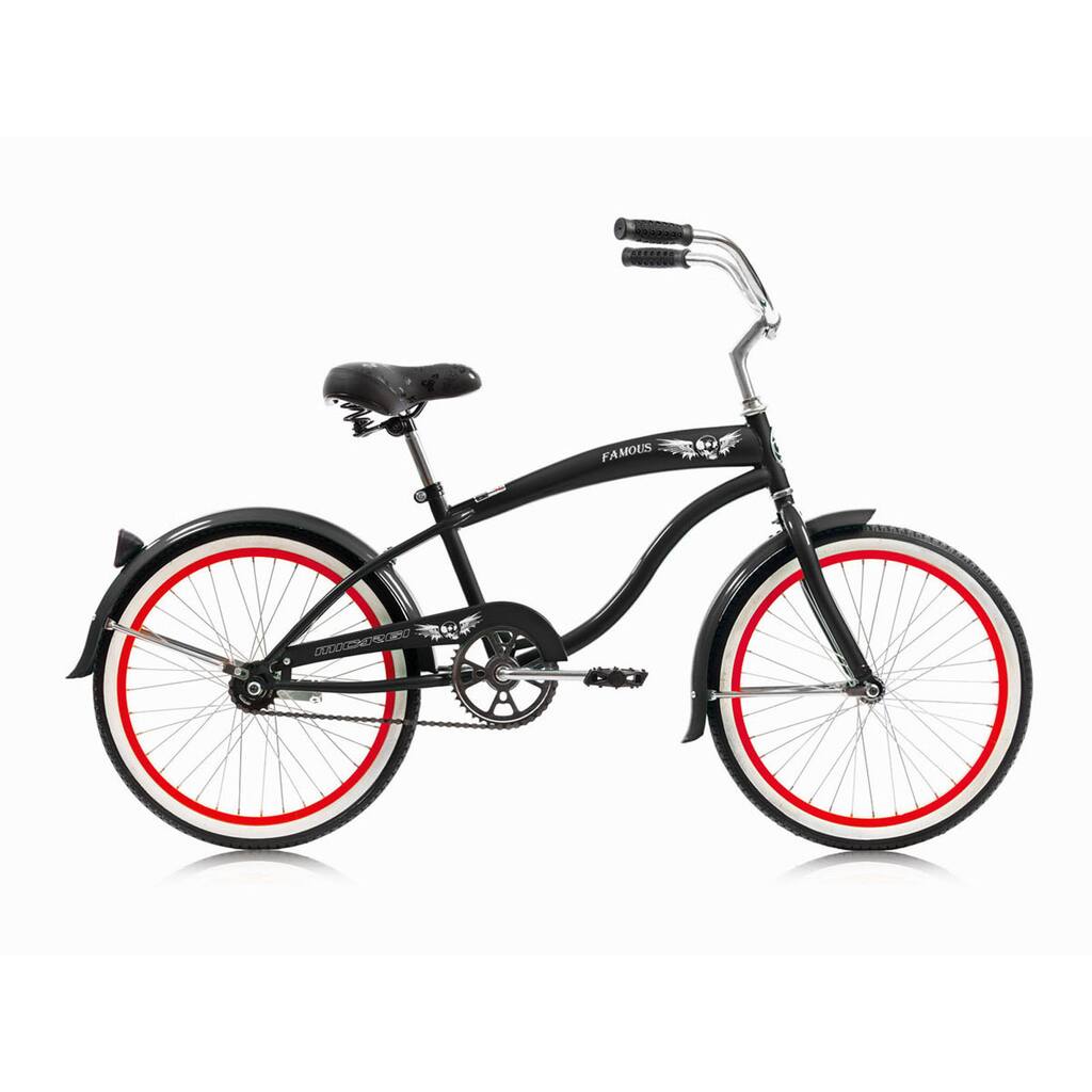 Micargi Famous 20-inch Black Beach Cruiser