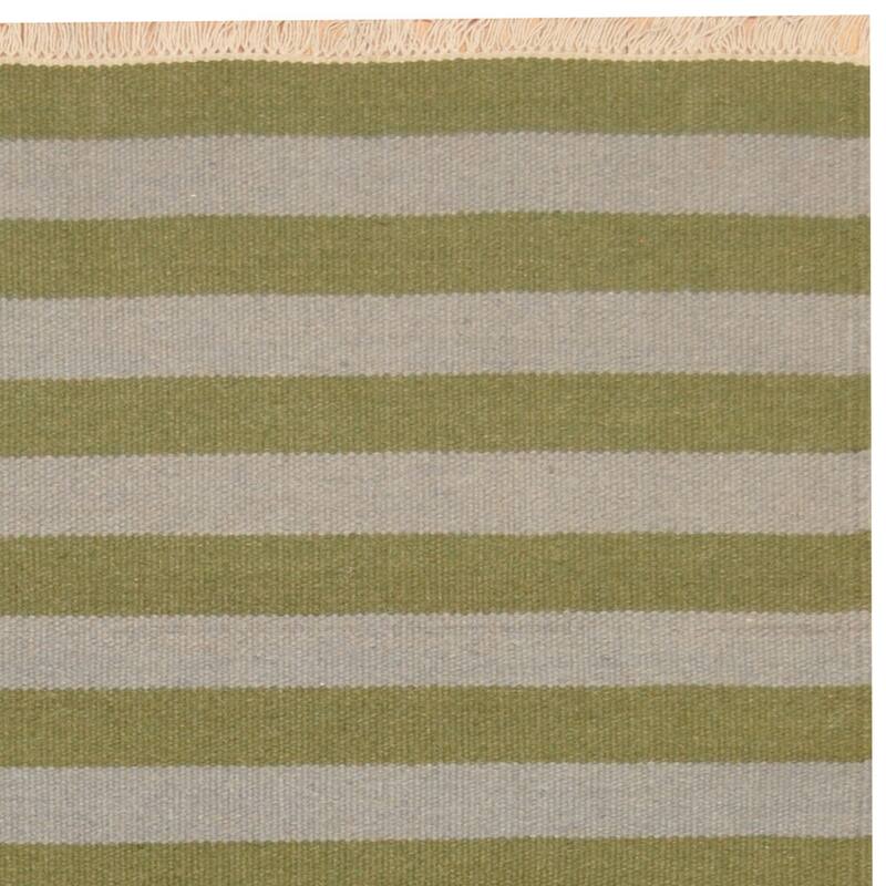 HERAT ORIENTAL 4'6" x 6'7" Handmade Striped Wool Kilim - 4'6 x 6'7