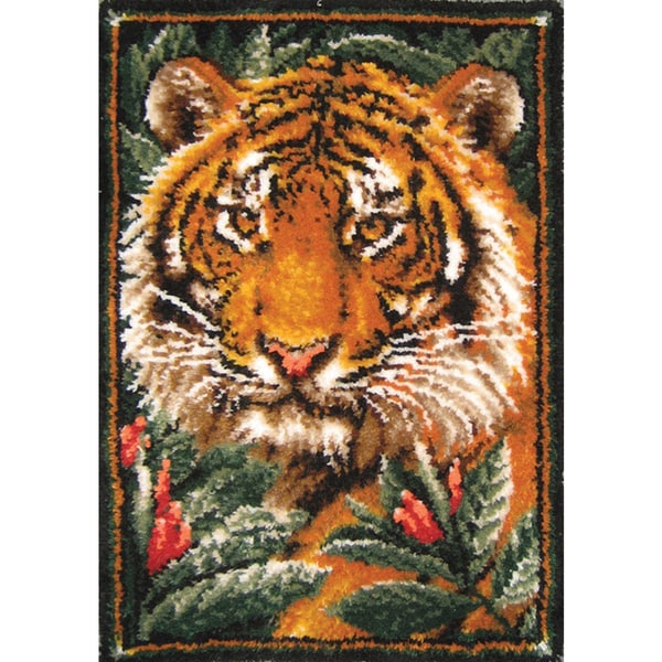 Shop Latch Hook Kit 27inX40inJungle Tiger Free Shipping Today