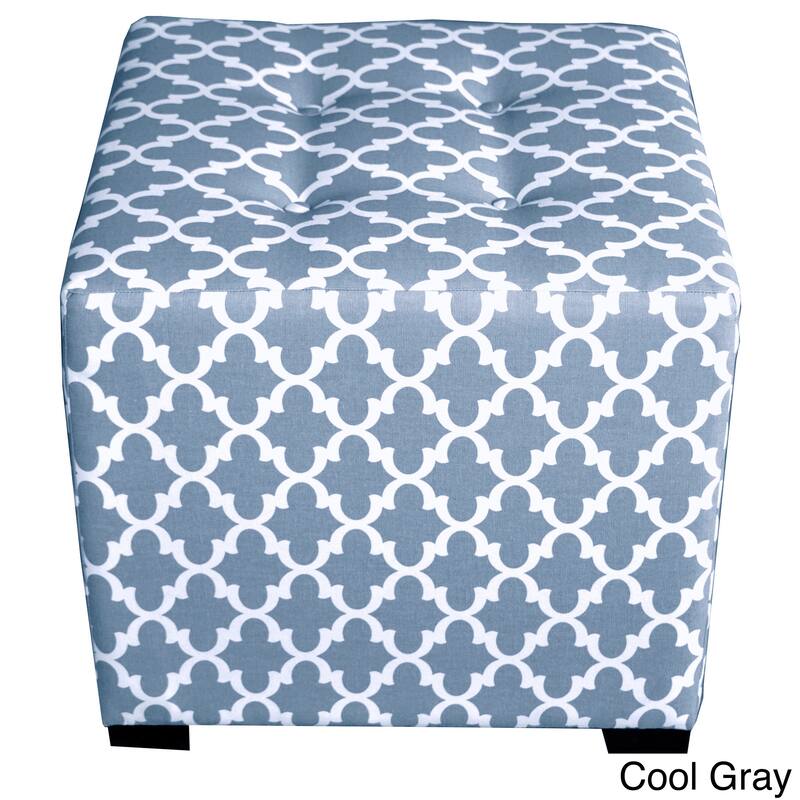MJL Furniture Fulton 4-button Tufted Square Ottoman