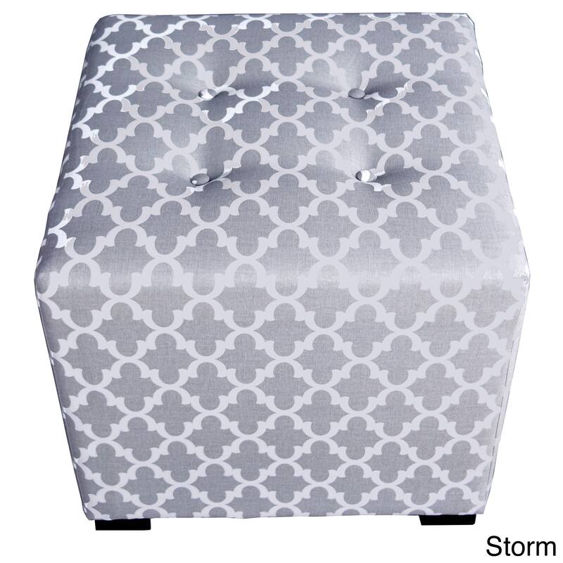 MJL Furniture Fulton 4-button Tufted Square Ottoman