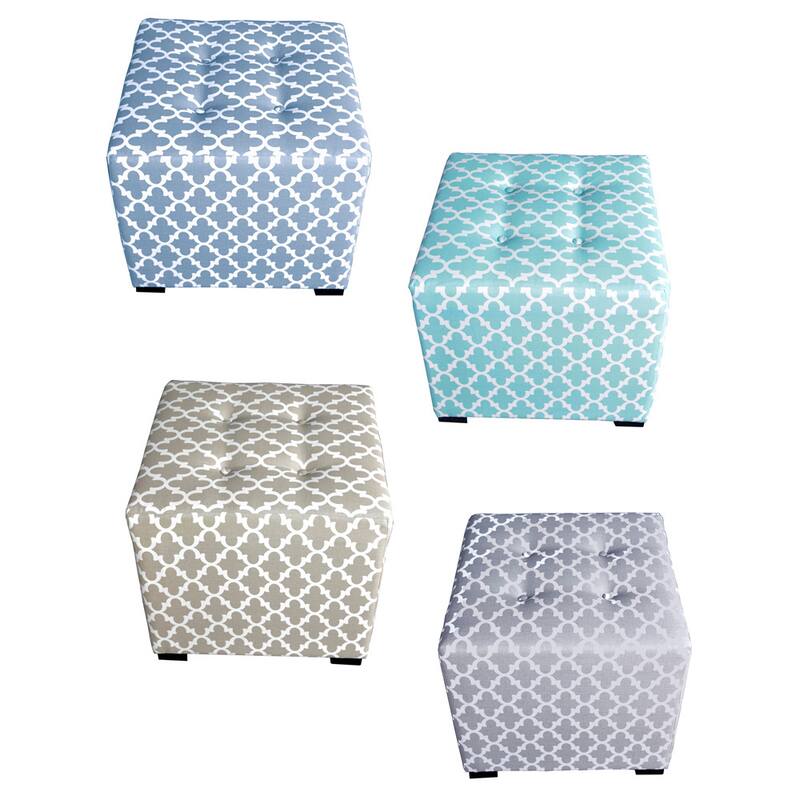 MJL Furniture Fulton 4-button Tufted Square Ottoman