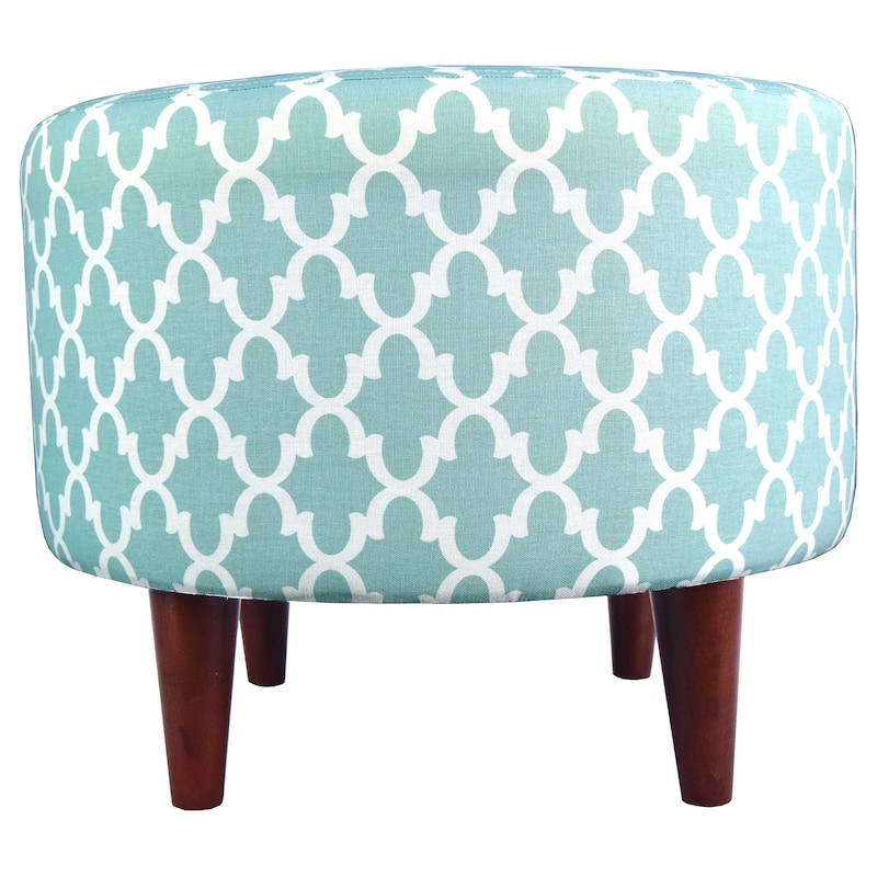 MJL Furniture Sophia Round Fulton Upholstered Ottoman