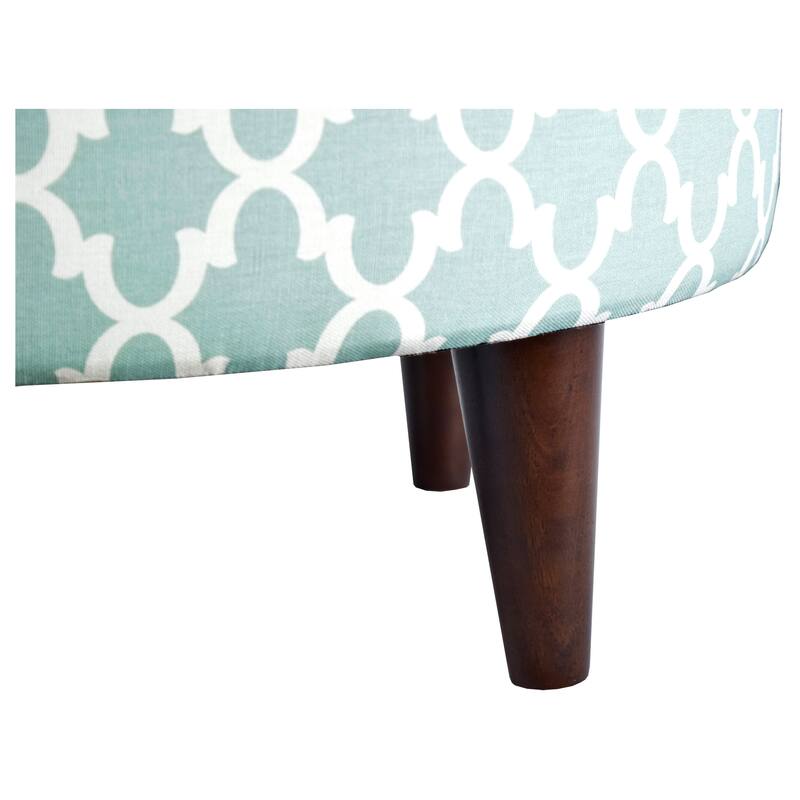 MJL Furniture Sophia Round Fulton Upholstered Ottoman