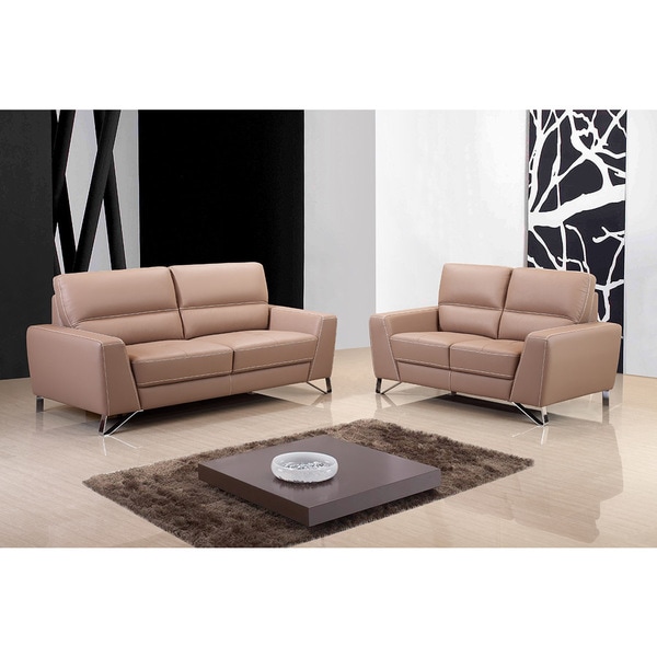 Aria leather sofa set free shipping today overstock.com 17625260