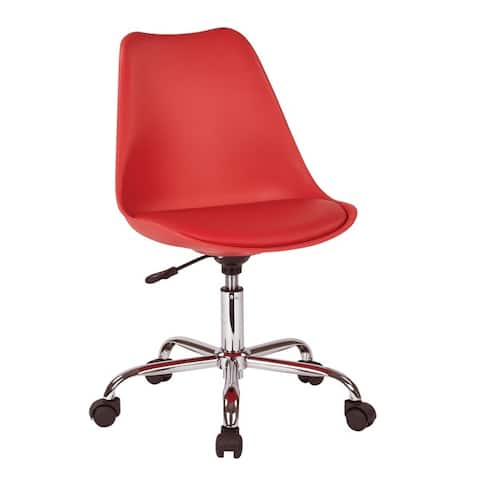 OSP Home Furnishings Emerson Pneumatic Chrome Base Office Chair