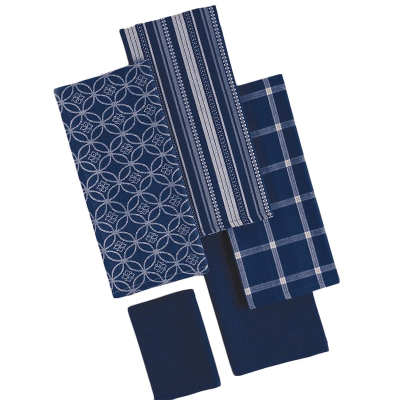 5-piece Contemporary Print Dishtowel Set