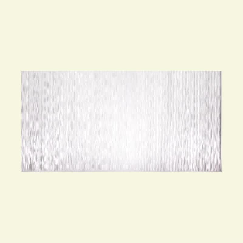 FASÄDE Ripple Vertical 4-foot x 8-foot PVC Wall Panel in Gloss White