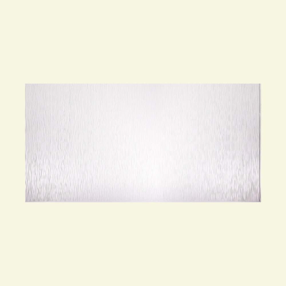 FASÄDE Ripple Vertical 4-foot x 8-foot PVC Wall Panel in Gloss White