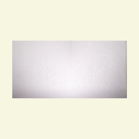 Fasade Vertical Ripple Matte White 4-foot x 8-foot Wall Panel