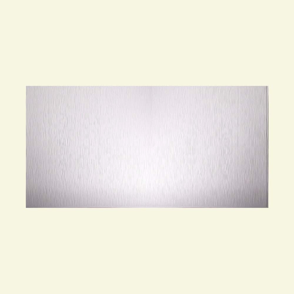 FASÄDE Ripple Vertical 4-foot x 8-foot PVC Wall Panel in Matte White