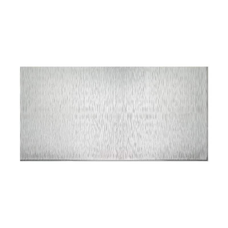 FASÄDE Ripple Vertical 4-foot x 8-foot PVC Wall Panel in Brushed Aluminum
