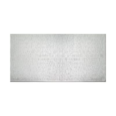 FASÄDE Ripple Vertical 4-foot x 8-foot PVC Wall Panel in Brushed Aluminum