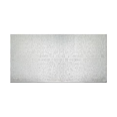 Fasade Vertical Ripple Brushed Aluminum 4-foot x 8-foot Wall Panel