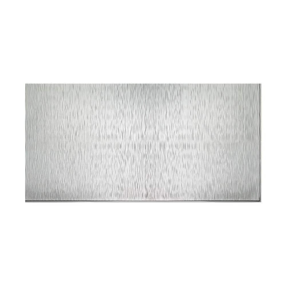 FASÄDE Ripple Vertical 4-foot x 8-foot PVC Wall Panel in Brushed Aluminum