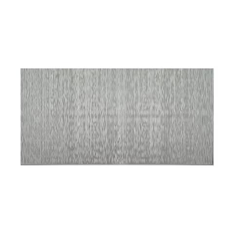 Fasade Vertical Ripple Argent Silver 4-foot x 8-foot Wall Panel