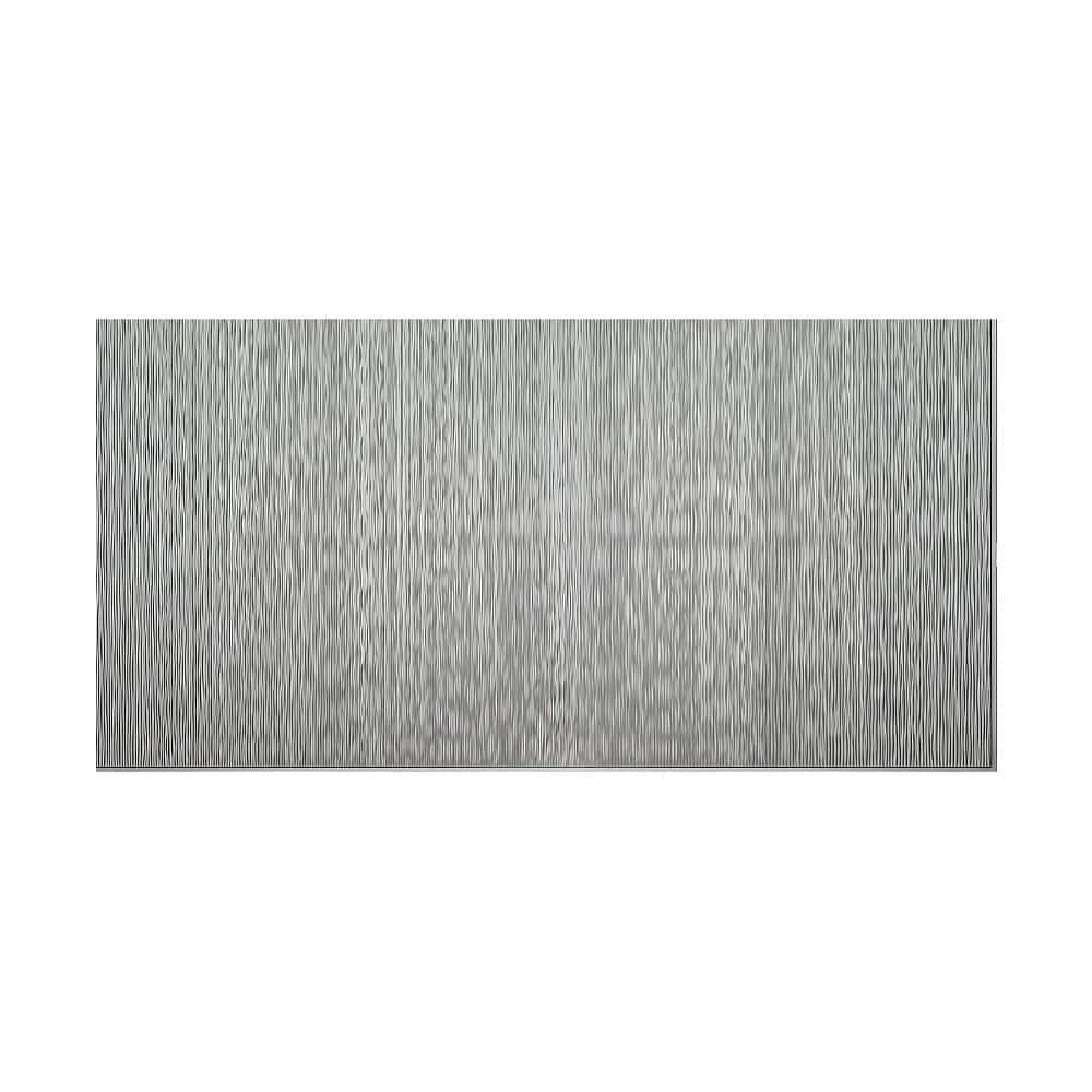 FASÄDE Ripple Vertical 4-foot x 8-foot PVC Wall Panel in Argent Silver