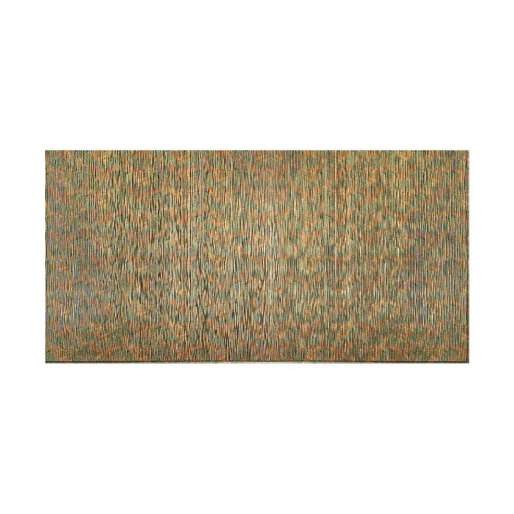 FASÄDE Ripple Vertical 4-foot x 8-foot PVC Wall Panel in Copper Fantasy