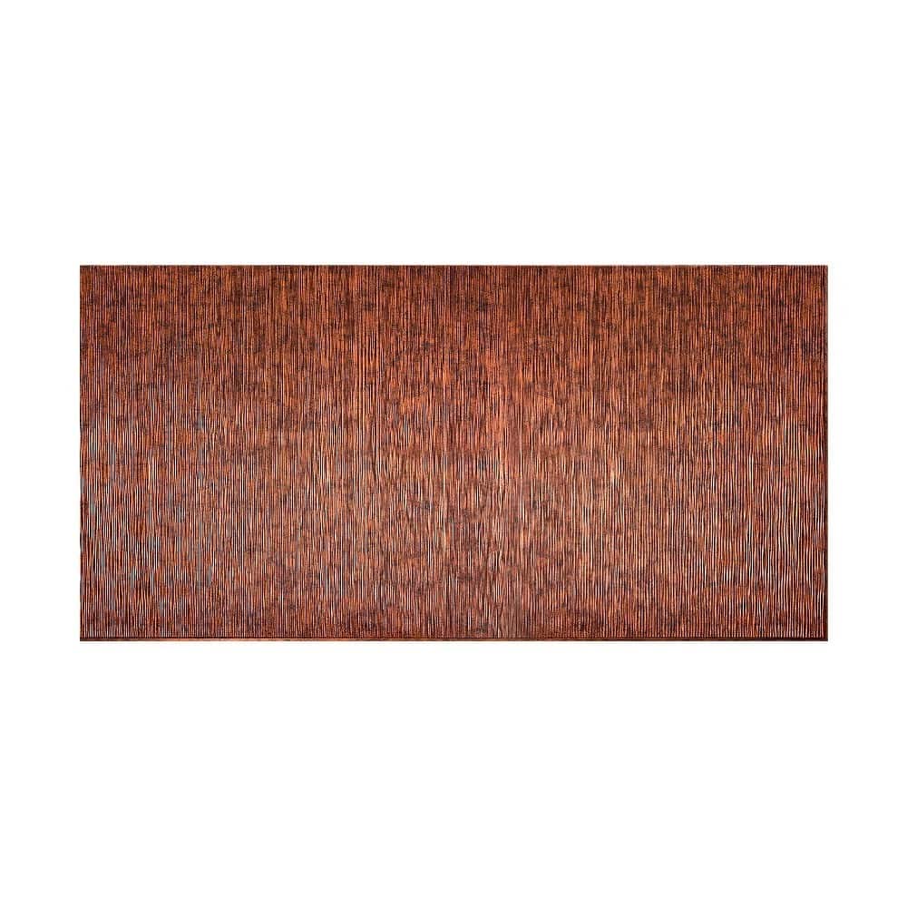 FASÄDE Ripple Vertical 4-foot x 8-foot PVC Wall Panel in Moonstone Copper