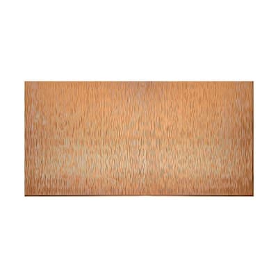 FASÄDE Ripple Vertical 4-foot x 8-foot PVC Wall Panel in Polished Copper