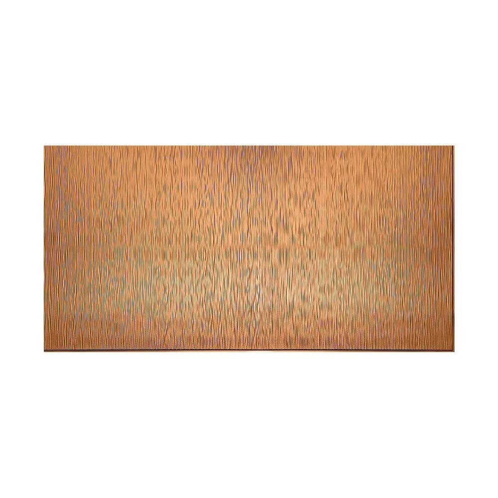 FASÄDE Ripple Vertical 4-foot x 8-foot PVC Wall Panel in Polished Copper