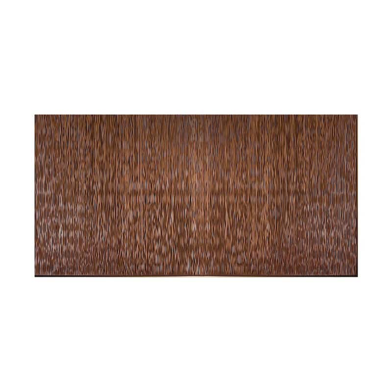 FASÄDE Ripple Vertical 4-foot x 8-foot PVC Wall Panel in Oil Rubbed Bronze