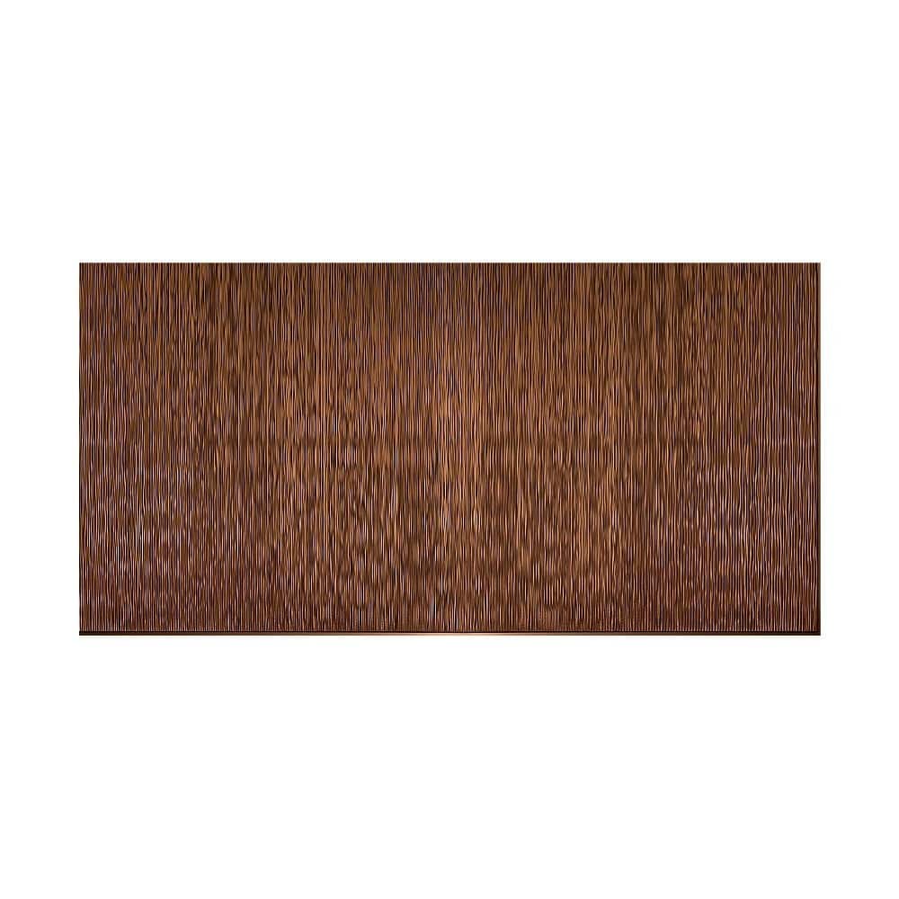 FASÄDE Ripple Vertical 4-foot x 8-foot PVC Wall Panel in Oil Rubbed Bronze