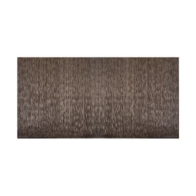 FASÄDE Ripple Vertical 4-foot x 8-foot PVC Wall Panel in Smoked Pewter