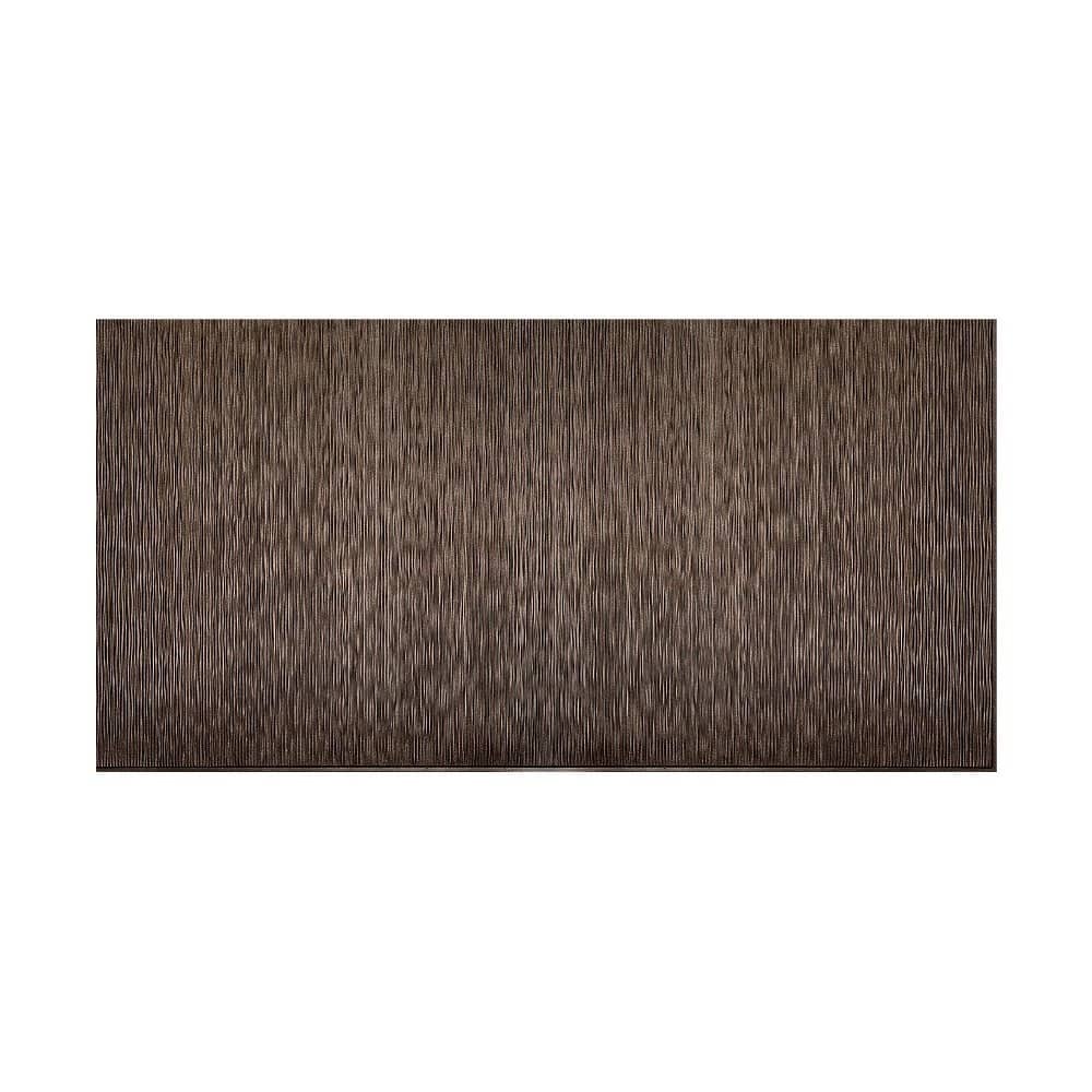 FASÄDE Ripple Vertical 4-foot x 8-foot PVC Wall Panel in Smoked Pewter