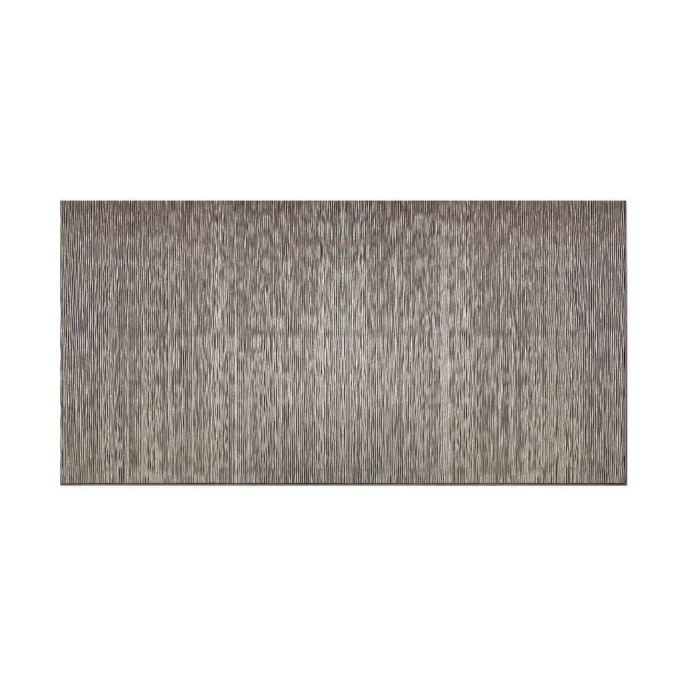 FASÄDE Ripple Vertical 4-foot x 8-foot PVC Wall Panel in Galvanized Steel