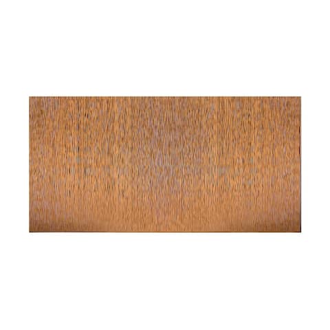 Fasade Vertical Ripple Antique Bronze 4-foot x 8-foot Wall Panel