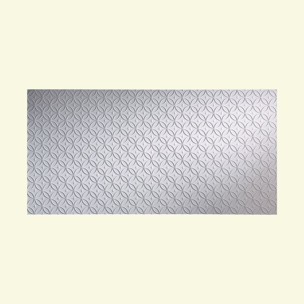 FASÄDE Rings 4-foot x 8-foot PVC Wall Panel in Matte White