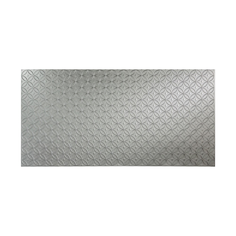 FASÄDE Rings 4-foot x 8-foot PVC Wall Panel in Argent Silver
