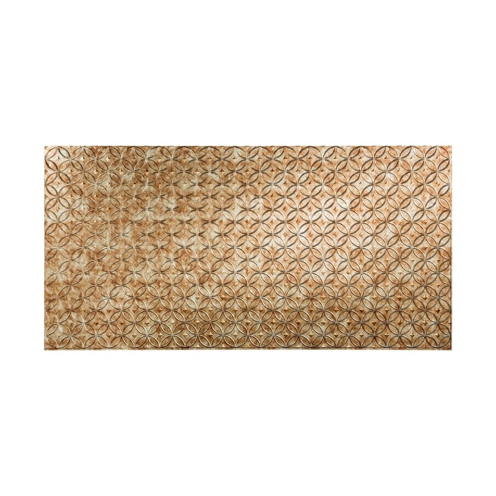 FASÄDE Rings 4-foot x 8-foot PVC Wall Panel in Bermuda Bronze