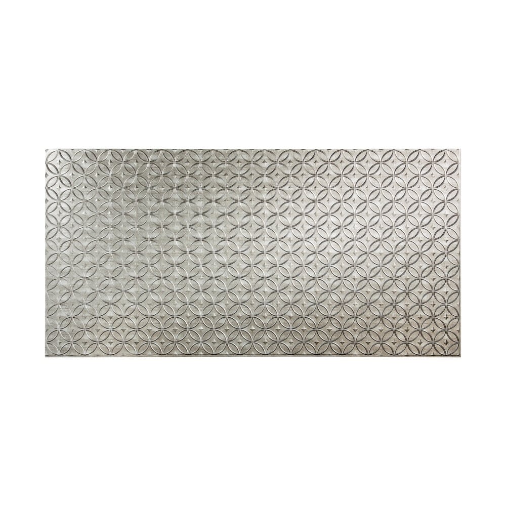 FASÄDE Rings 4-foot x 8-foot PVC Wall Panel in Crosshatch Silver