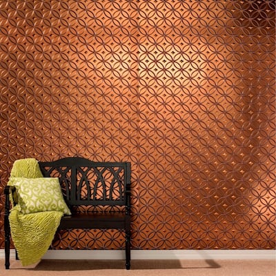 FASÄDE Rings 4-foot x 8-foot PVC Wall Panel in Oil Rubbed Bronze