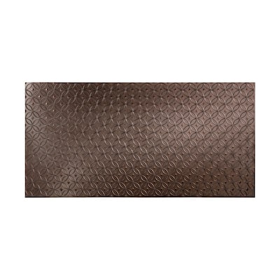 FASÄDE Rings 4-foot x 8-foot PVC Wall Panel in Smoked Pewter
