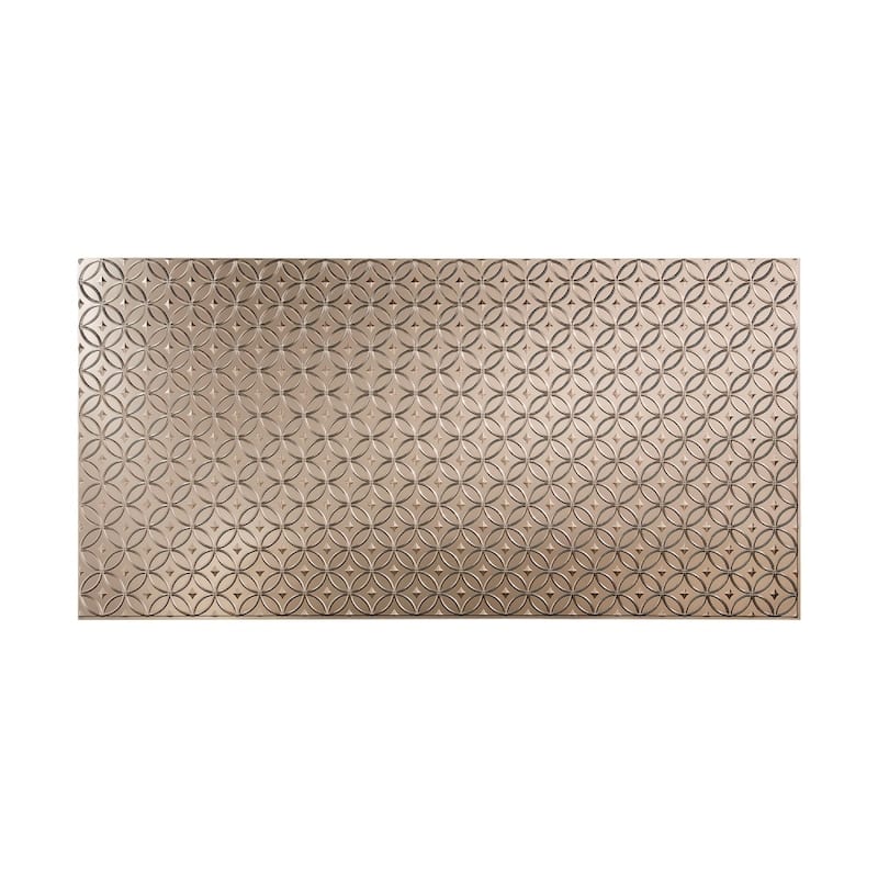 FASÄDE Rings 4-foot x 8-foot PVC Wall Panel in Brushed Nickel