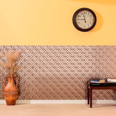 FASÄDE Rings 4-foot x 8-foot PVC Wall Panel in Brushed Nickel