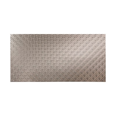 FASÄDE Rings 4-foot x 8-foot PVC Wall Panel in Galvanized Steel
