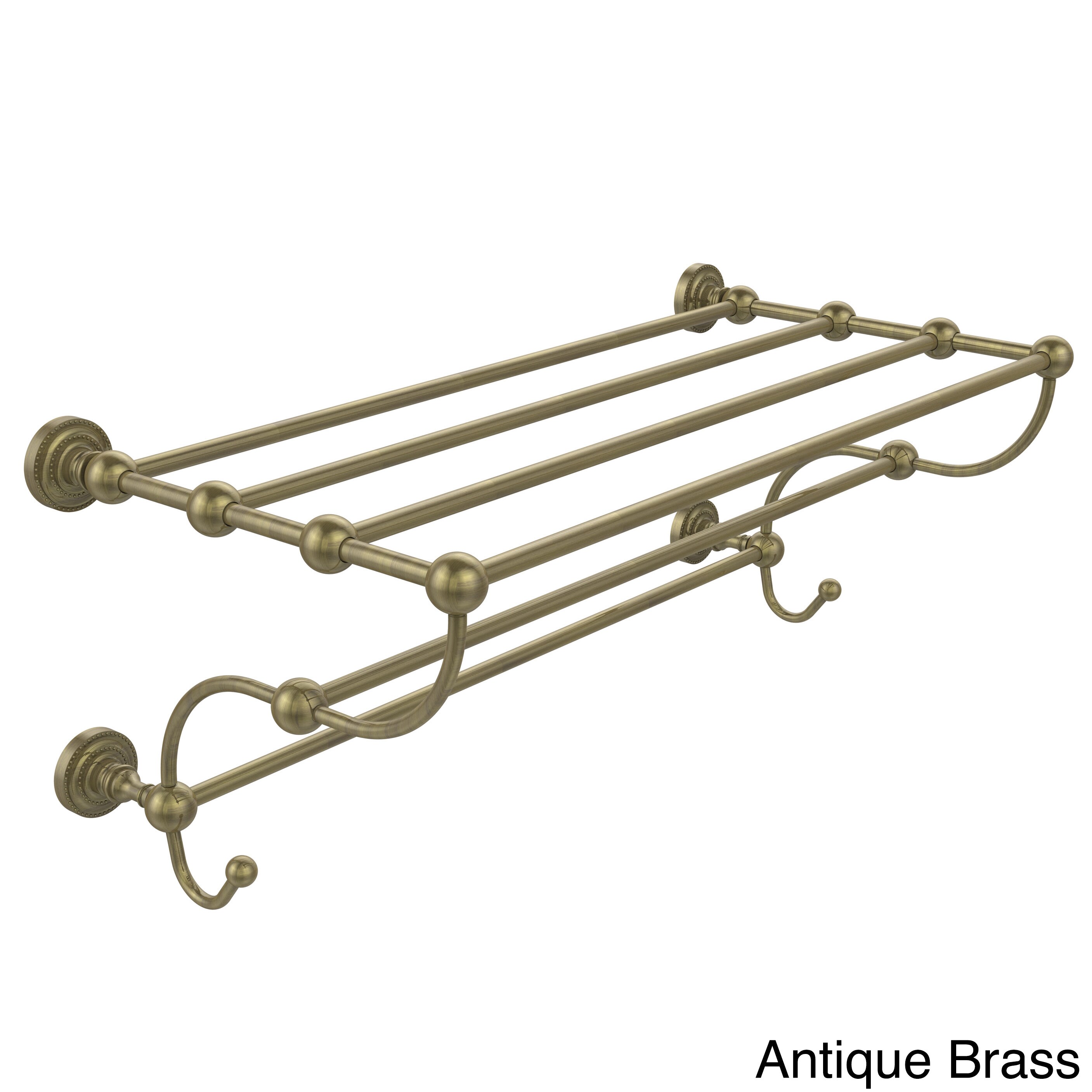 Allied Brass Dottingham Collection 24-inch Train Rack Towel Shelf - On Sale  - Bed Bath & Beyond - 10546453